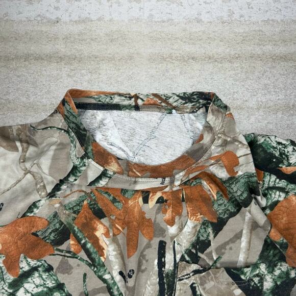 Vintage Fusion 3D Hunting Camo Shirt Cotton Short Sleeve Woodland 90s - Picture 4 of 4